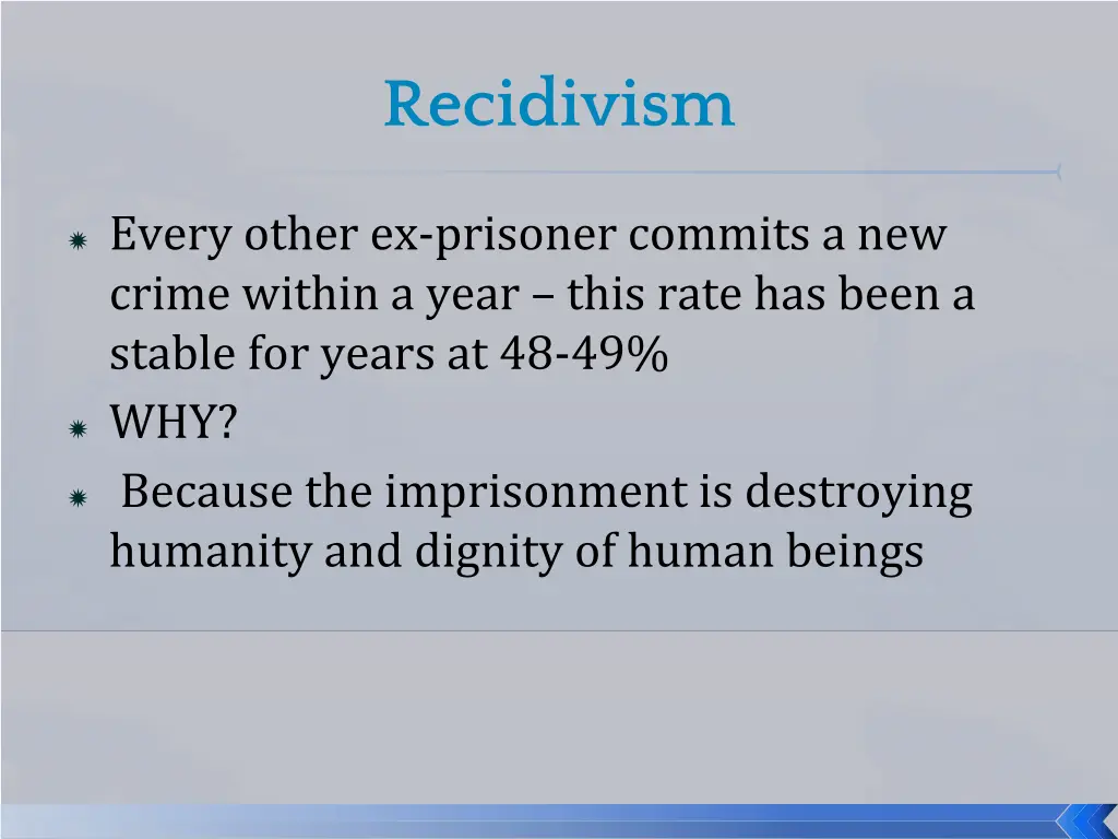 recidivism