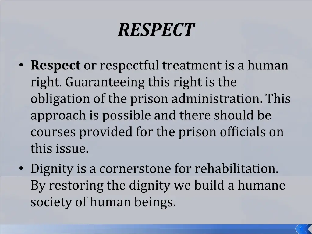respect