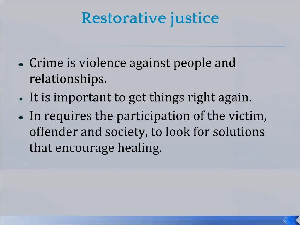 restorative justice