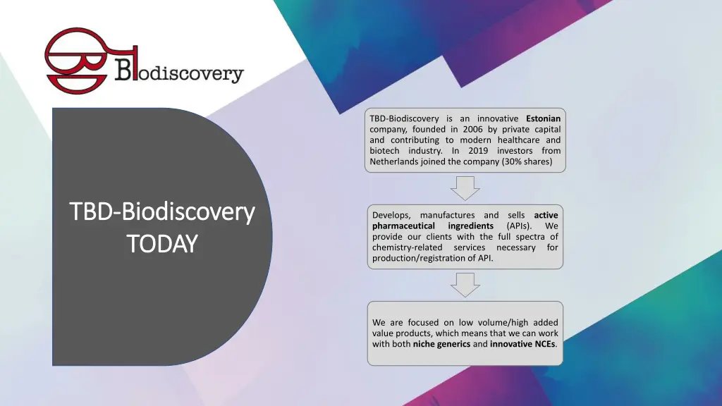 tbd biodiscovery is an innovative estonian