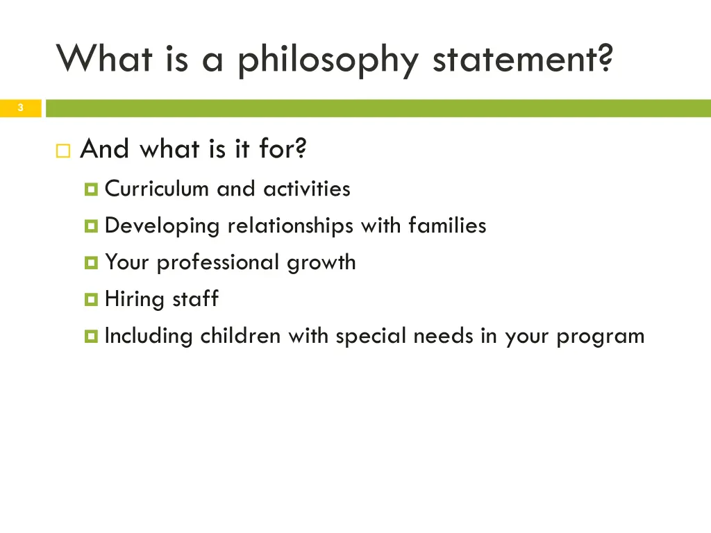 what is a philosophy statement