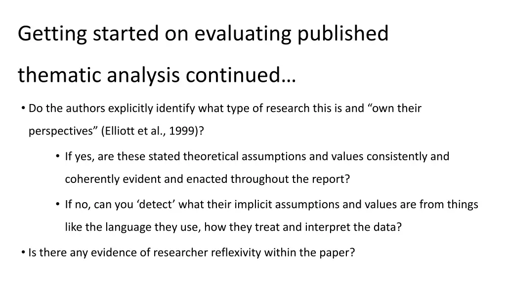 getting started on evaluating published 1