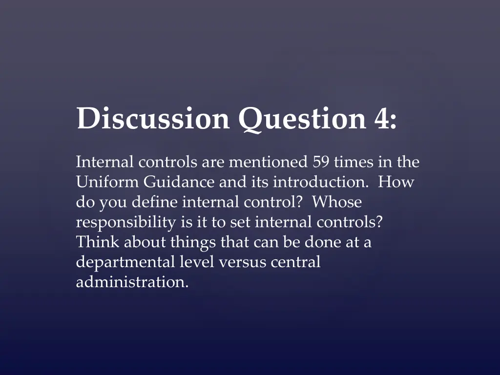 discussion question 4