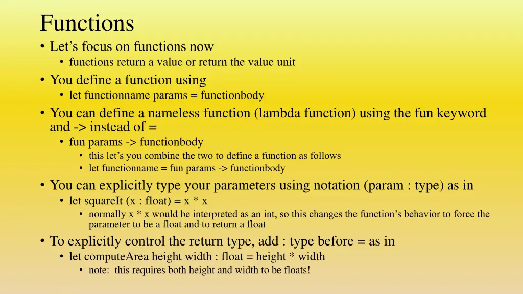 functions let s focus on functions now functions