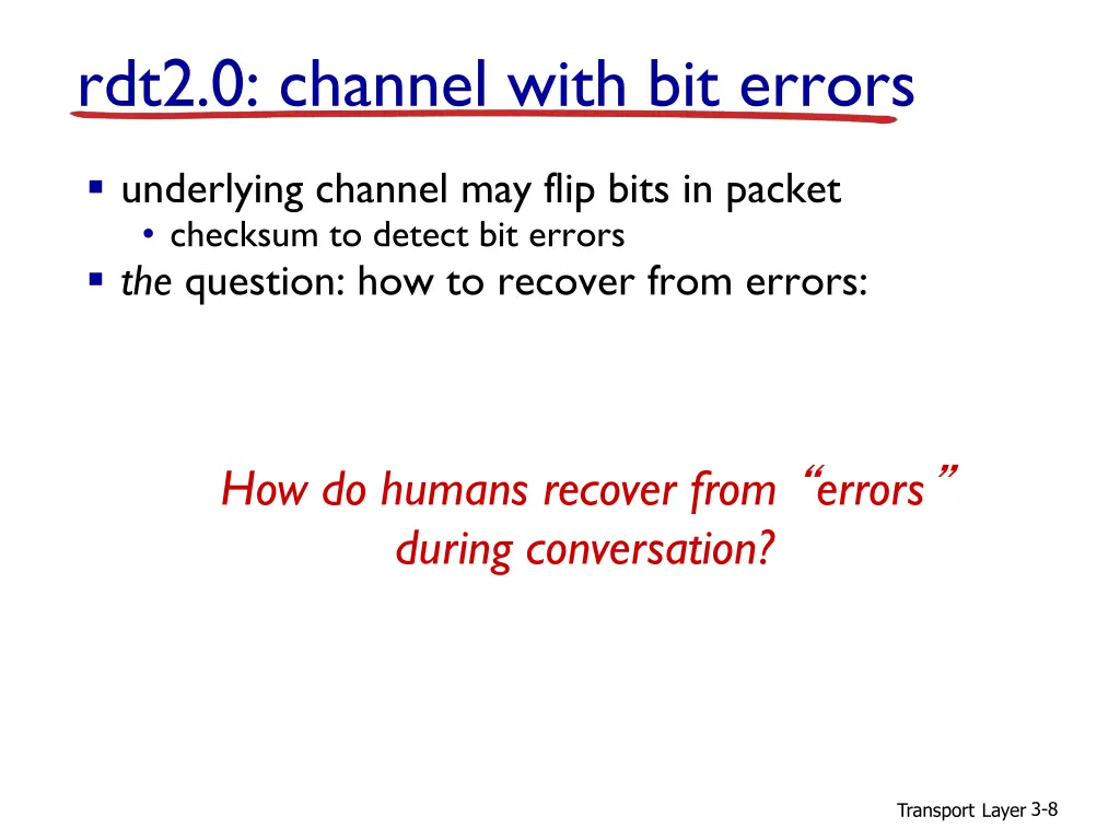 rdt2 0 channel with bit errors