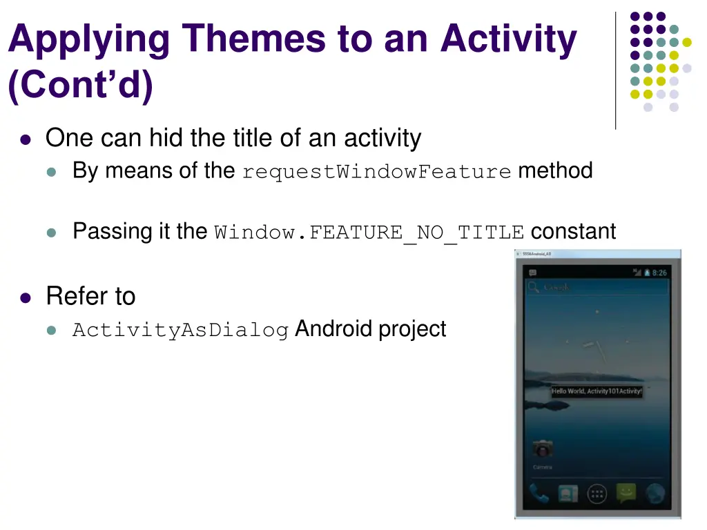 applying themes to an activity cont d