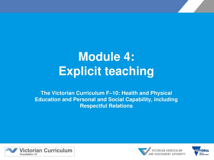 module 4 explicit teaching