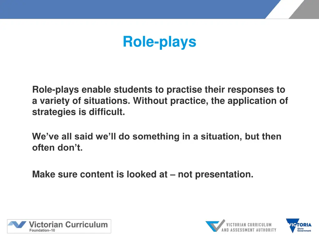 role plays