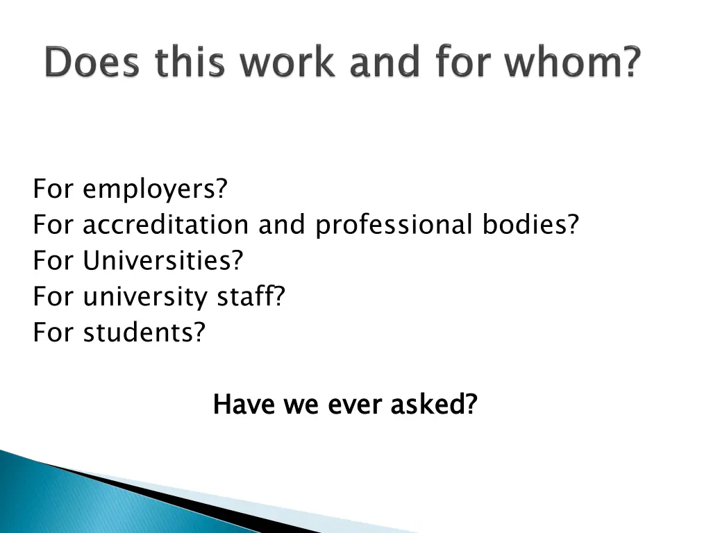 for employers for accreditation and professional