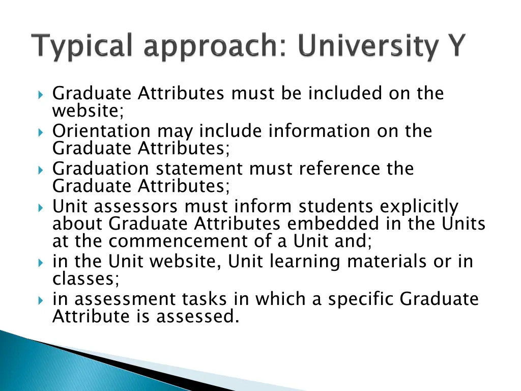 graduate attributes must be included