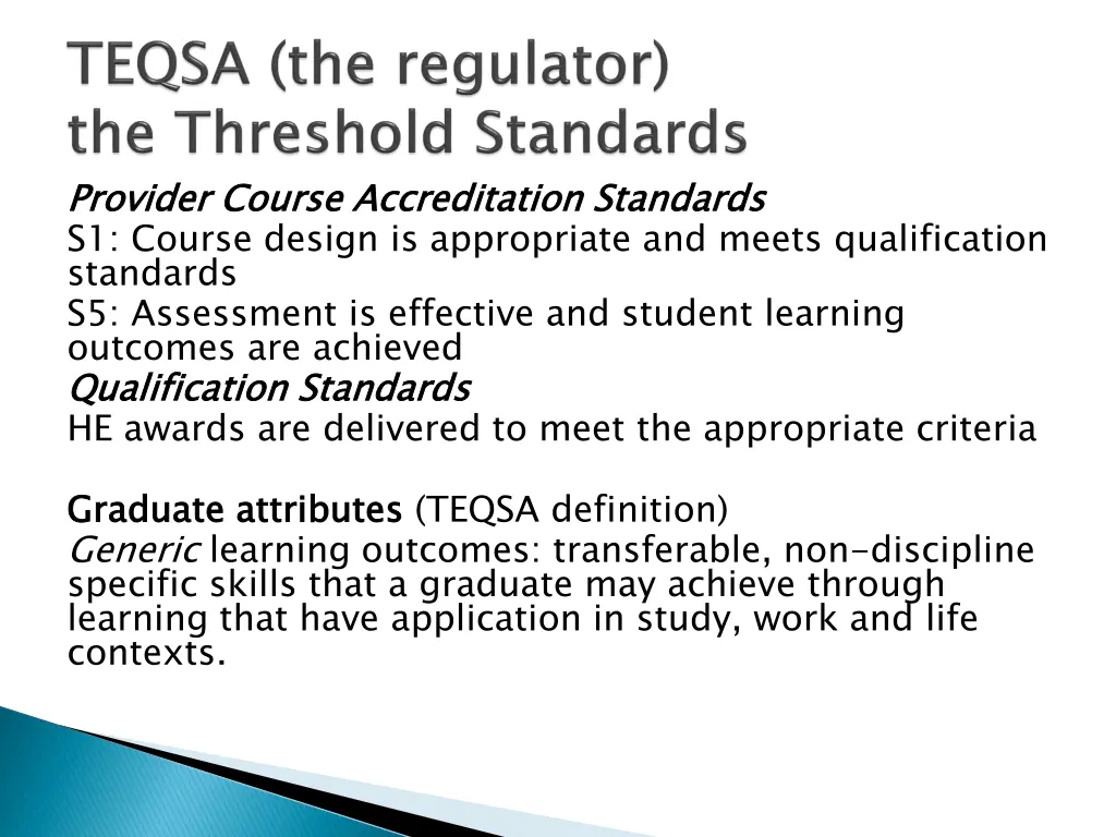 provider course accreditation standards s1 course