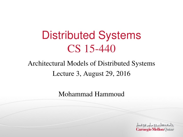 distributed systems cs 15 440
