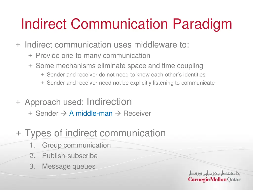 indirect communication paradigm