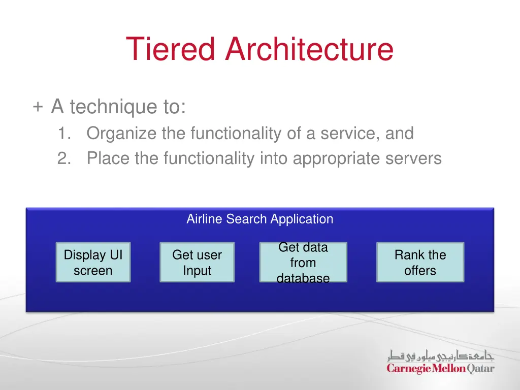 tiered architecture