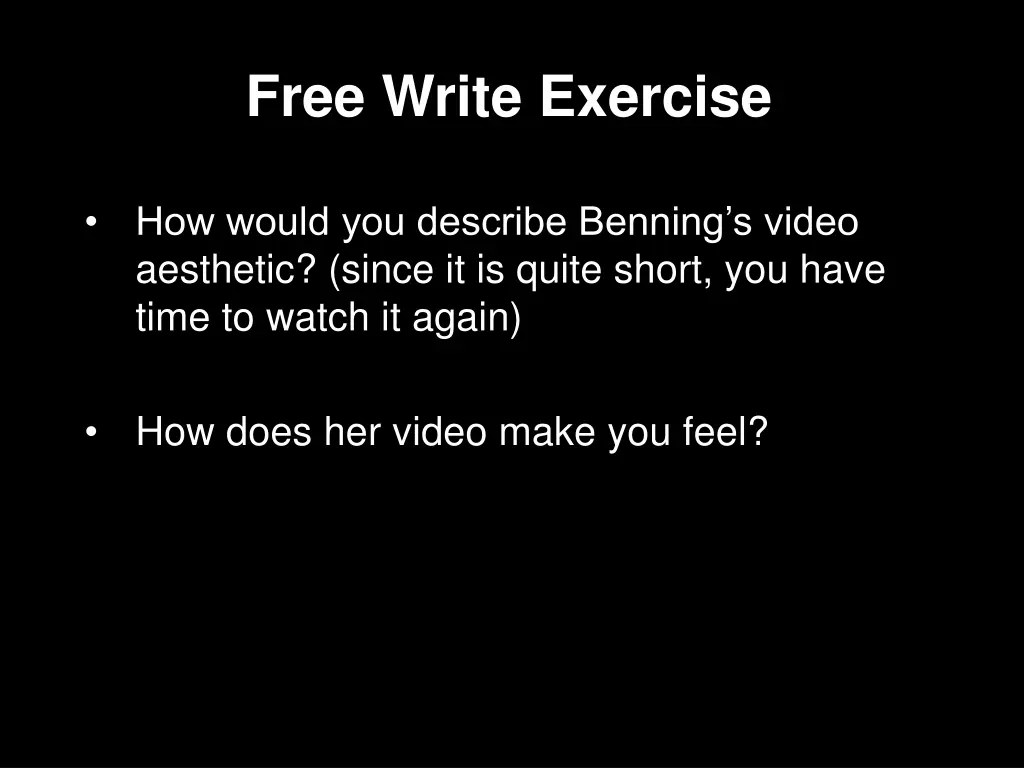 free write exercise 2