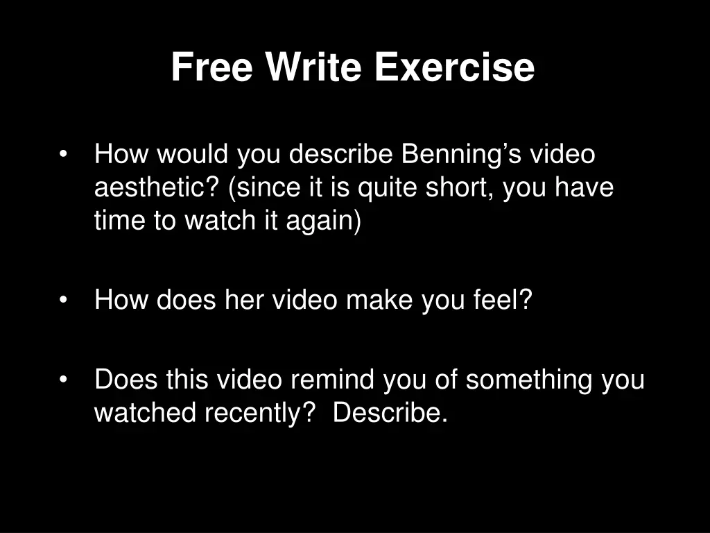 free write exercise 3
