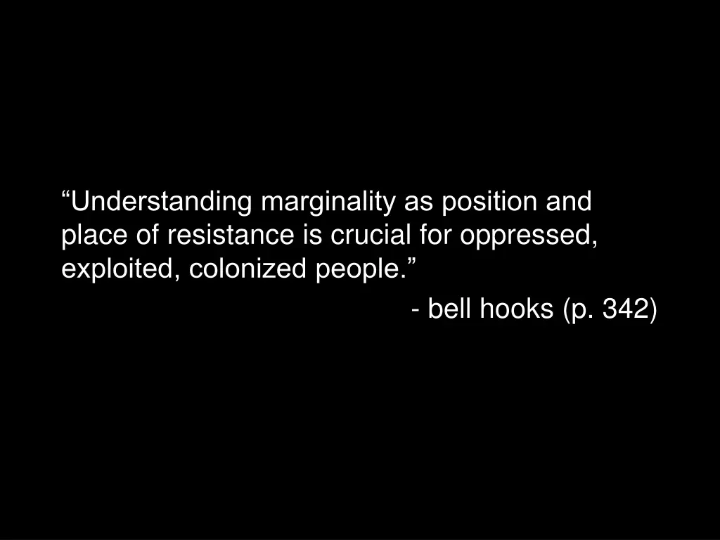 understanding marginality as position and place