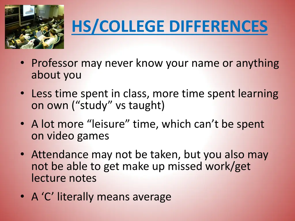 hs college differences