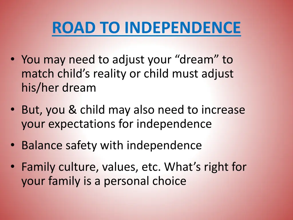 road to independence 1