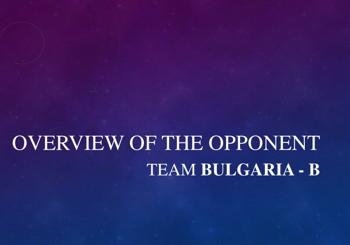 overview of the opponent team bulgaria b
