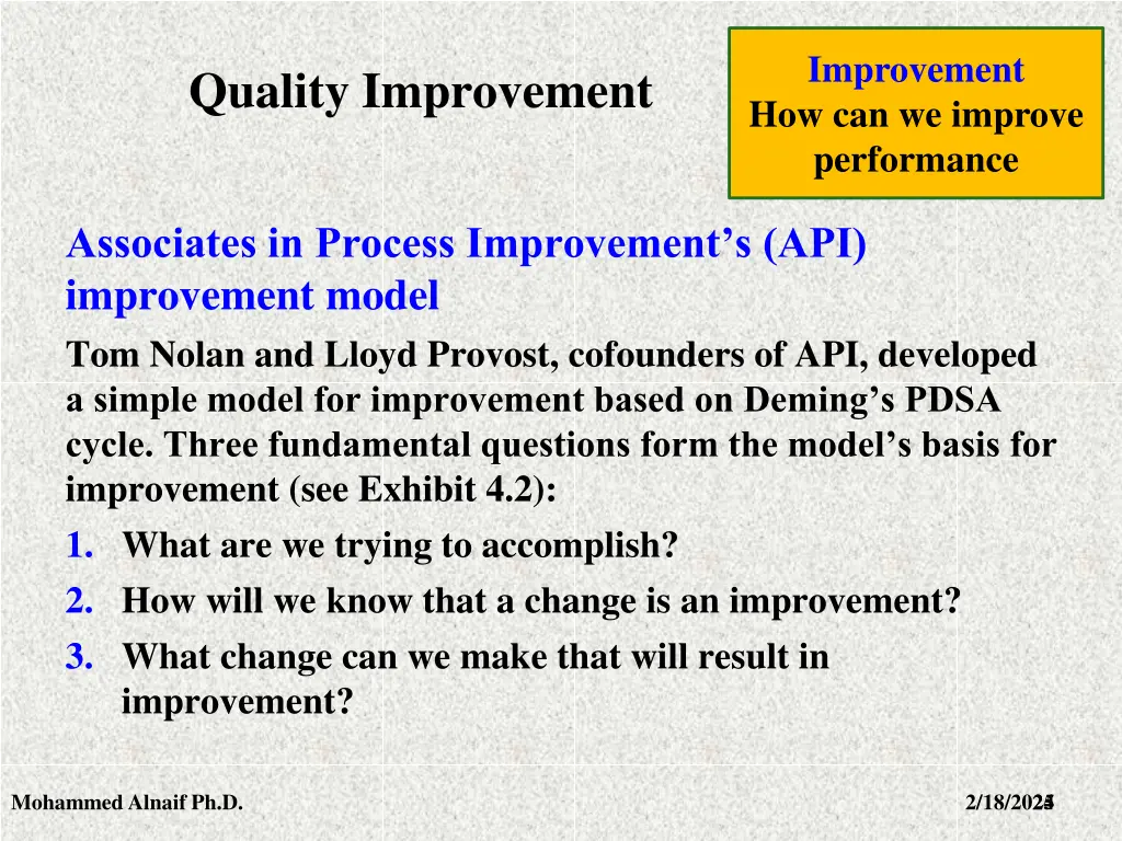 improvement how can we improve performance 19