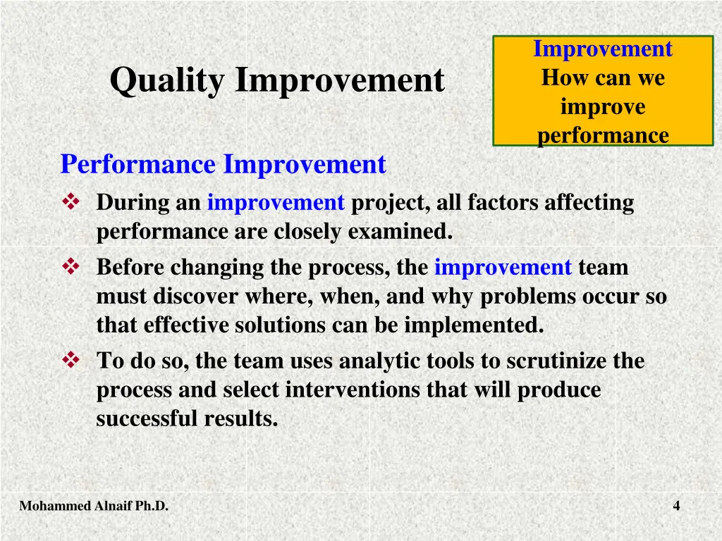 improvement how can we improve performance 2