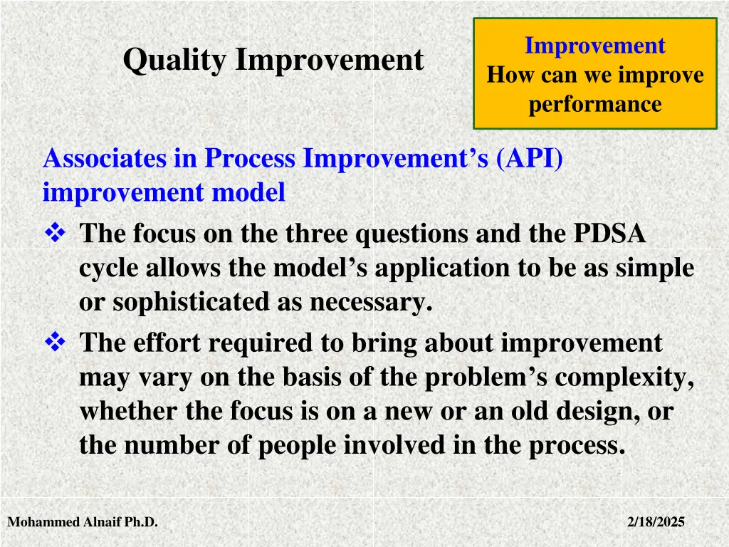 improvement how can we improve performance 20