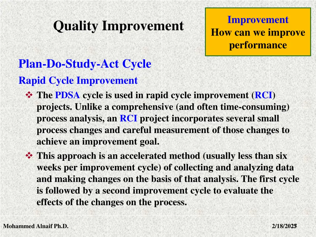improvement how can we improve performance 21