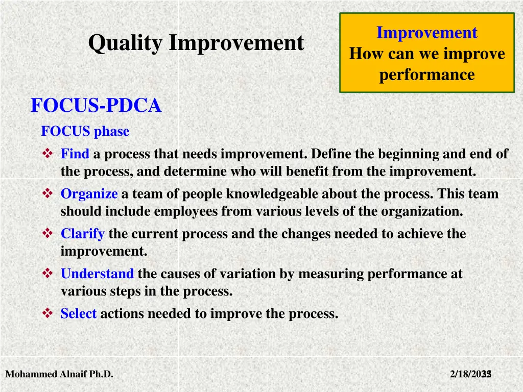 improvement how can we improve performance 25