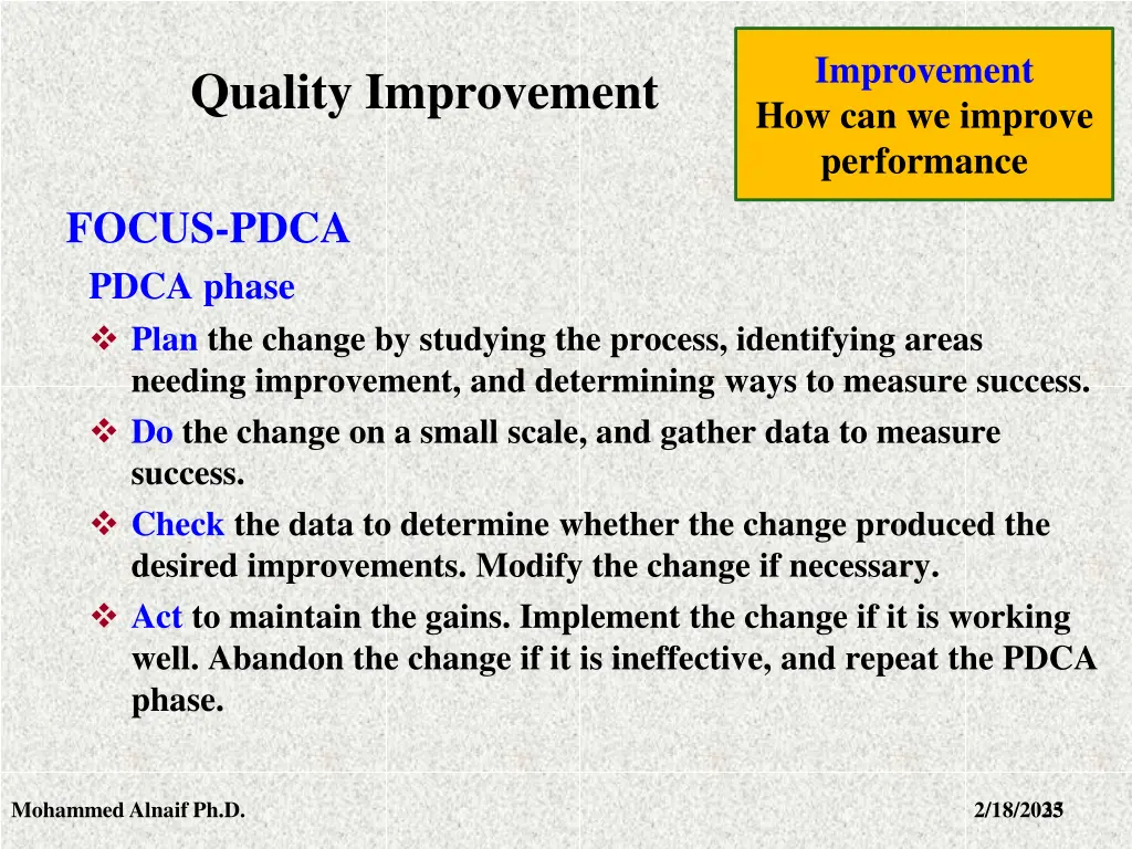 improvement how can we improve performance 26