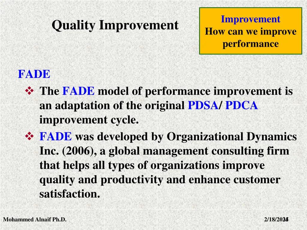 improvement how can we improve performance 27