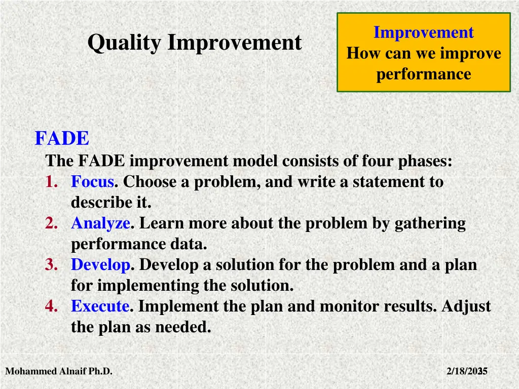improvement how can we improve performance 28