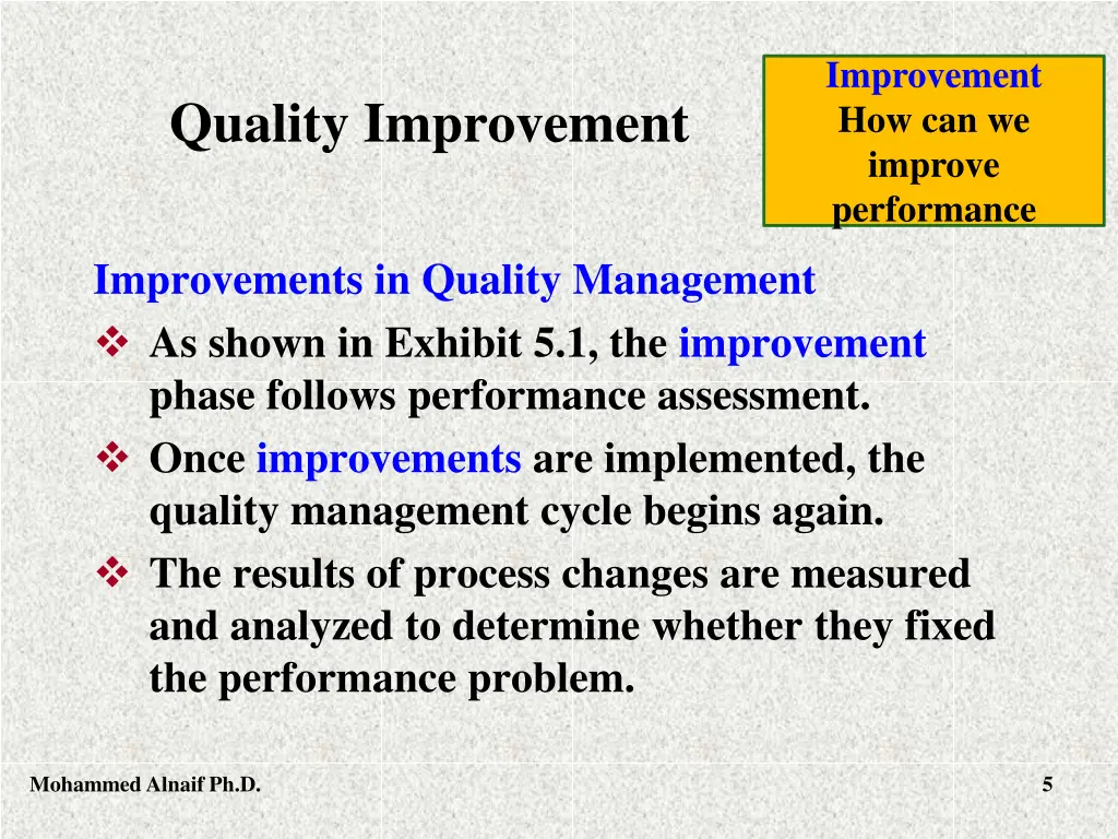 improvement how can we improve performance 3