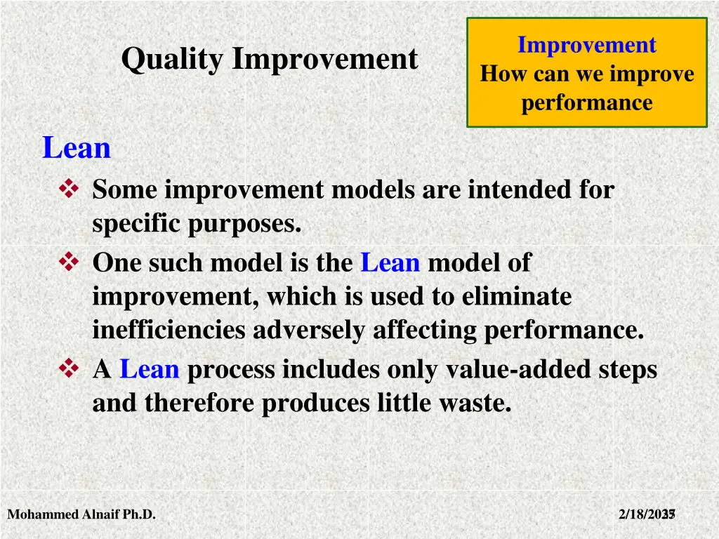 improvement how can we improve performance 30