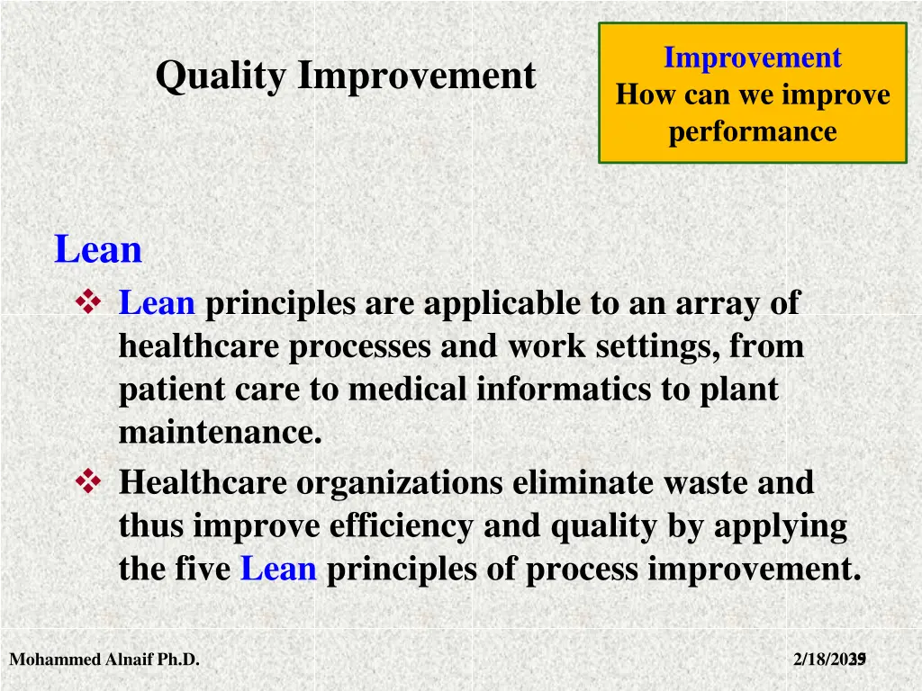 improvement how can we improve performance 32