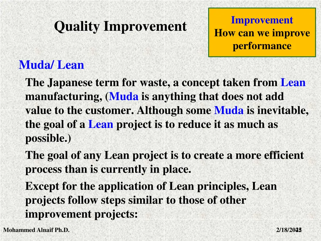 improvement how can we improve performance 35