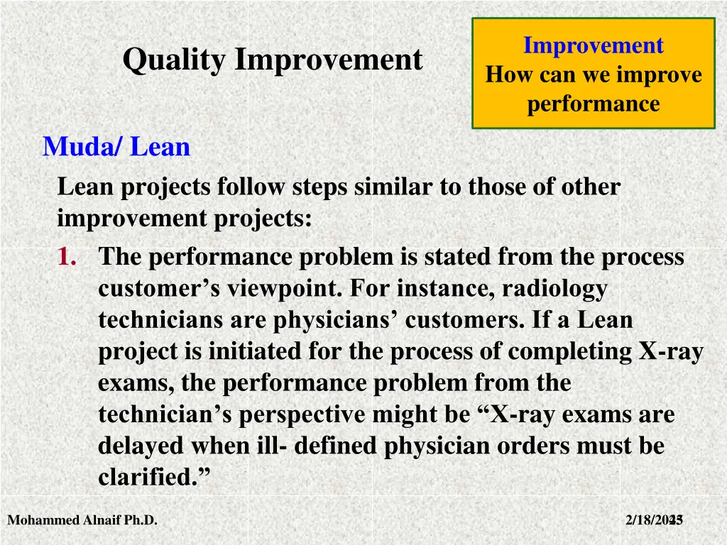 improvement how can we improve performance 36