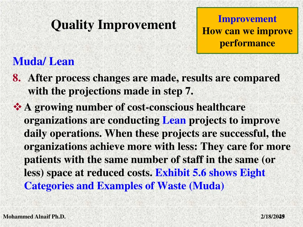 improvement how can we improve performance 41