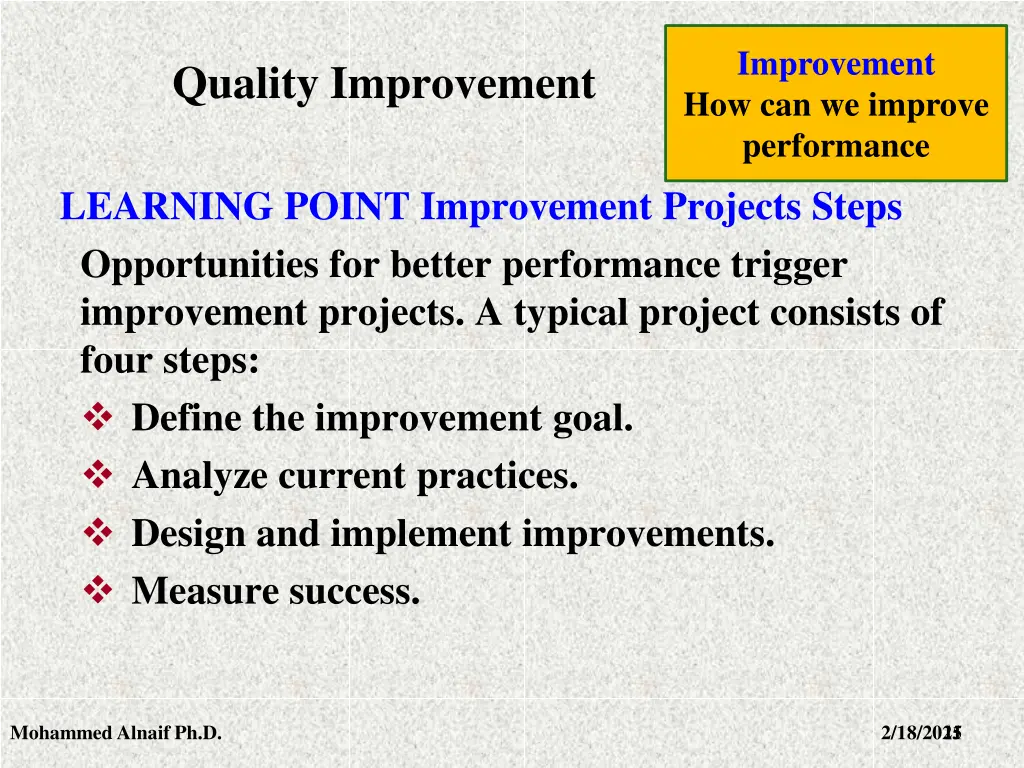 improvement how can we improve performance 8