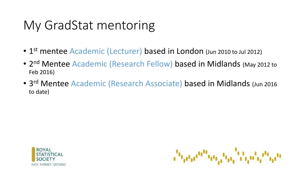 my gradstat mentoring