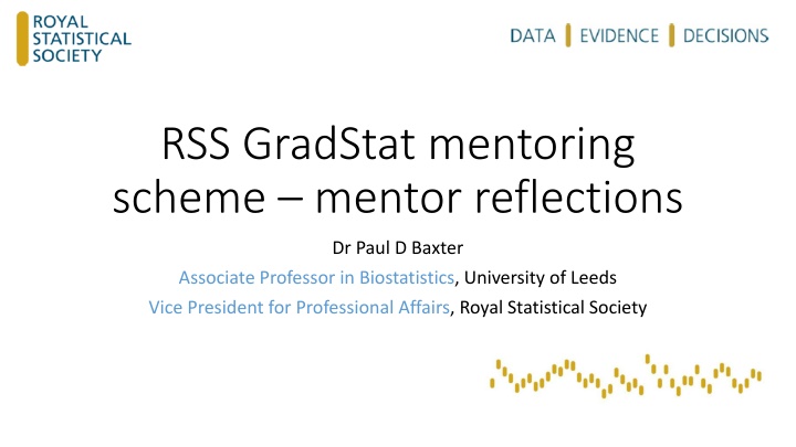 rss gradstat mentoring scheme mentor reflections