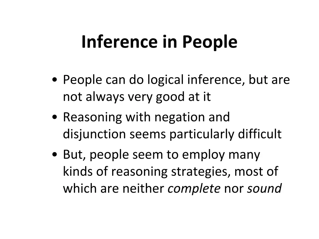 inference in people