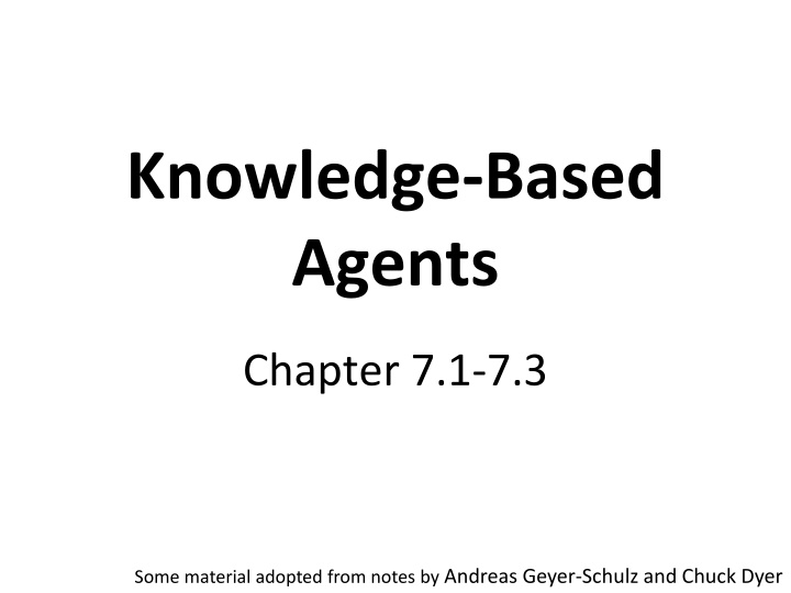 knowledge based agents
