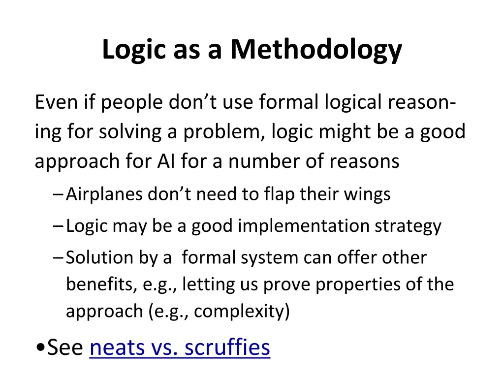 logic as a methodology