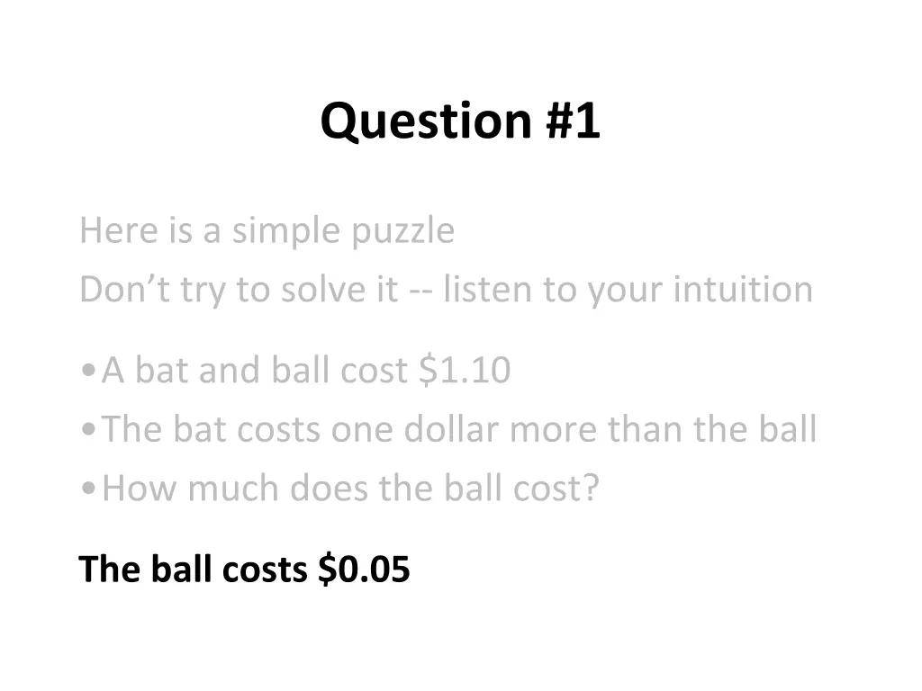 question 1 2