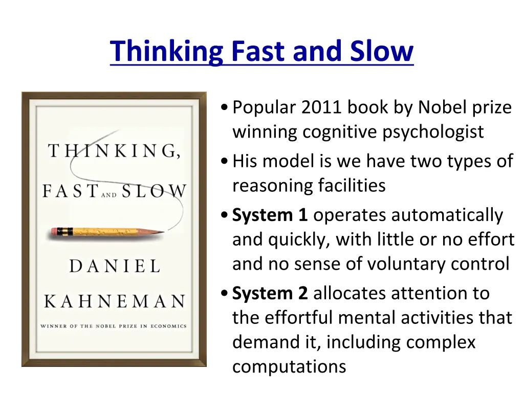thinking fast and slow