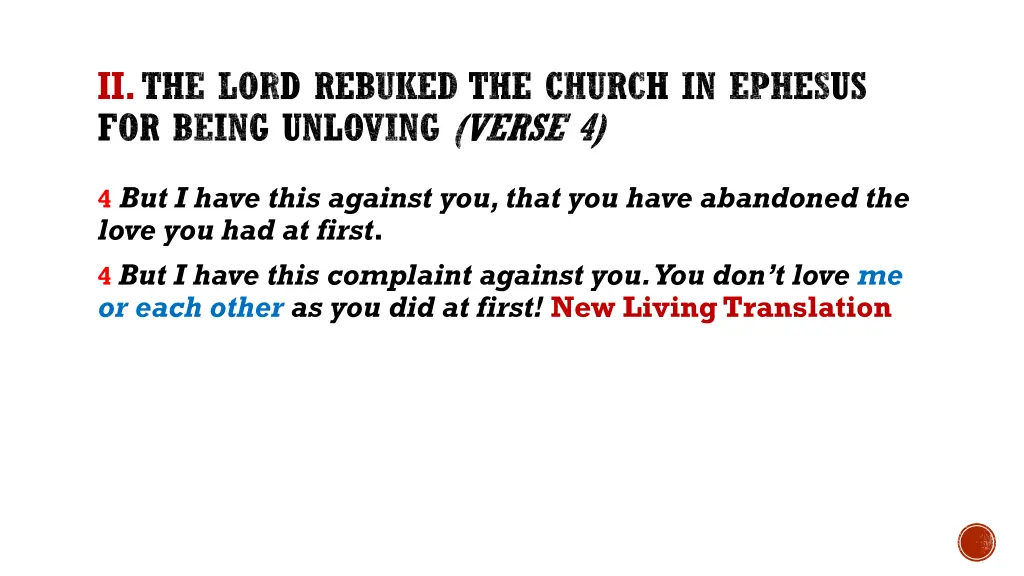 ii the lord rebuked the church in ephesus
