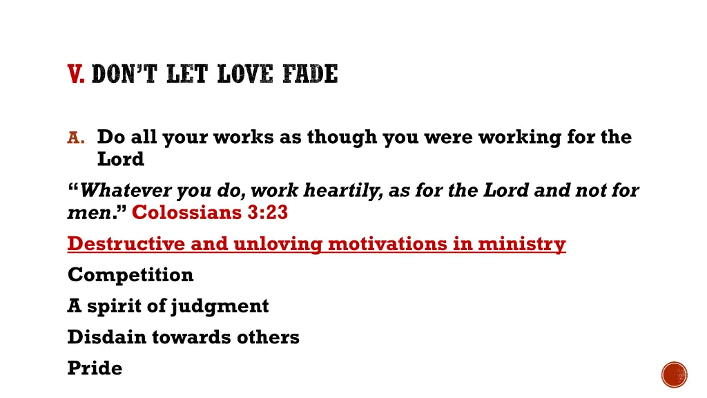 v don t let love fade