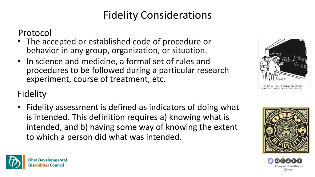 fidelity considerations