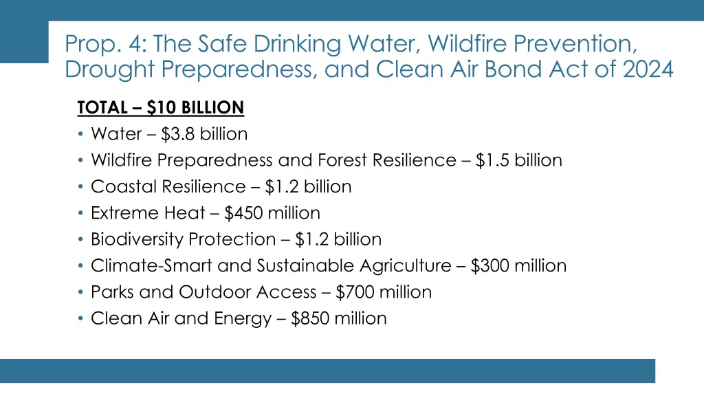 prop 4 the safe drinking water wildfire
